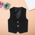 thumbnail image 2 of GiLiling Vest for Boys Girls Lightweight Casual Uniform Jacket Underarm Top Fashion School Gilet Sleeveless Waistcoat Coat (Black, 13-14 Years), 2 of 6