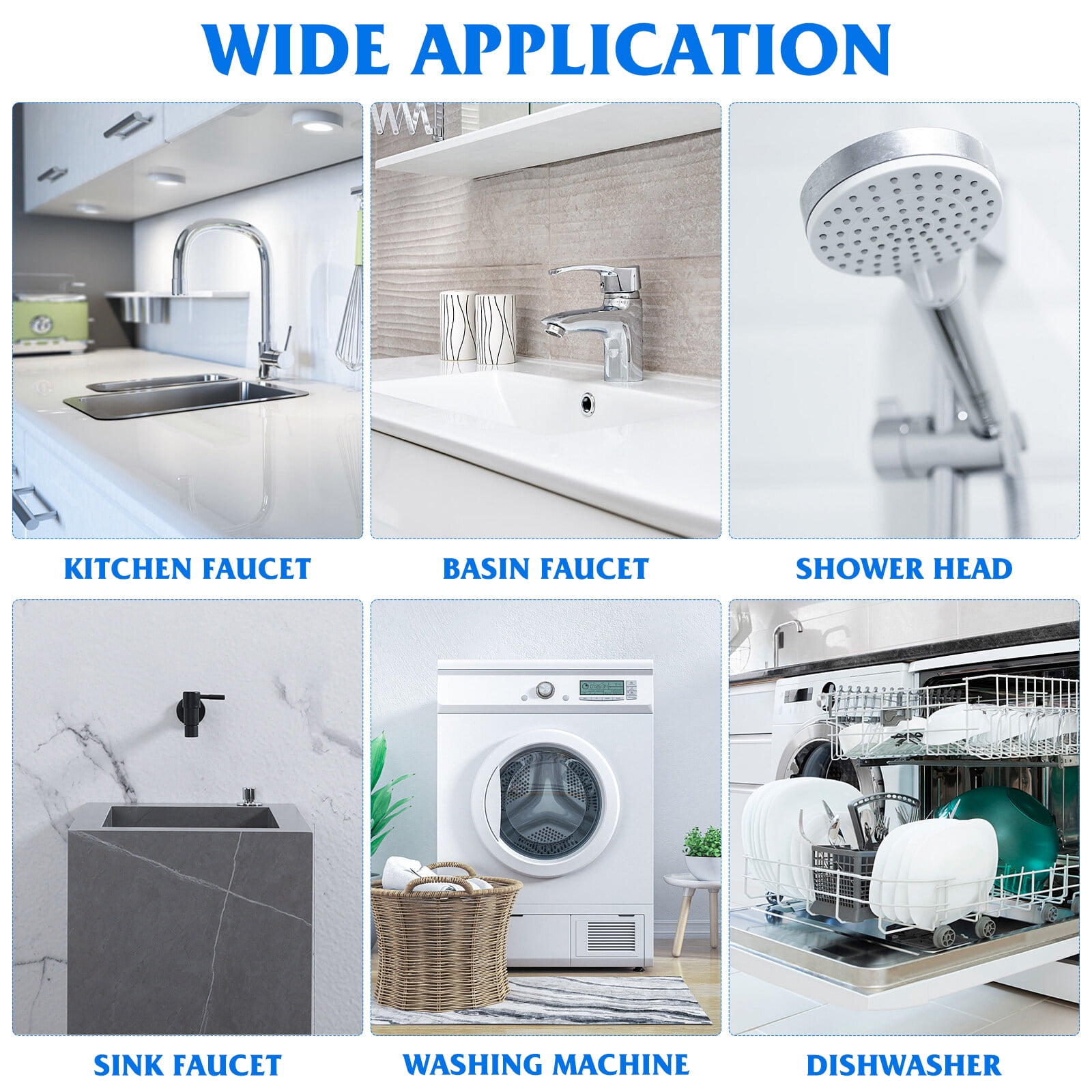 Adaptador De Universal Sink Faucet to Hose Adapter for Portable Washer Washing Machine Tap with Hot and Cold Water