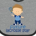 thumbnail image 4 of Inktastic Future Lacrosse Star Boy Boys Baby Bib, 4 of 4