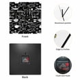 thumbnail image 2 of Black Kitchen Tools Wooden Wall Clock Silent Non Ticking, Modern Cooking Utensil Farmhouse Cookware Square Wall Clocks Battery Operated, Decor Clock for Home Office, Living Room, Kitchen, 12 Inch, 2 of 9