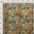 thumbnail image 3 of oneOone Cotton Poplin Yellow Fabric Writing World Trip Doodle Quilting Supplies Print Sewing Fabric By The Yard 42 Inch Wide, 3 of 4