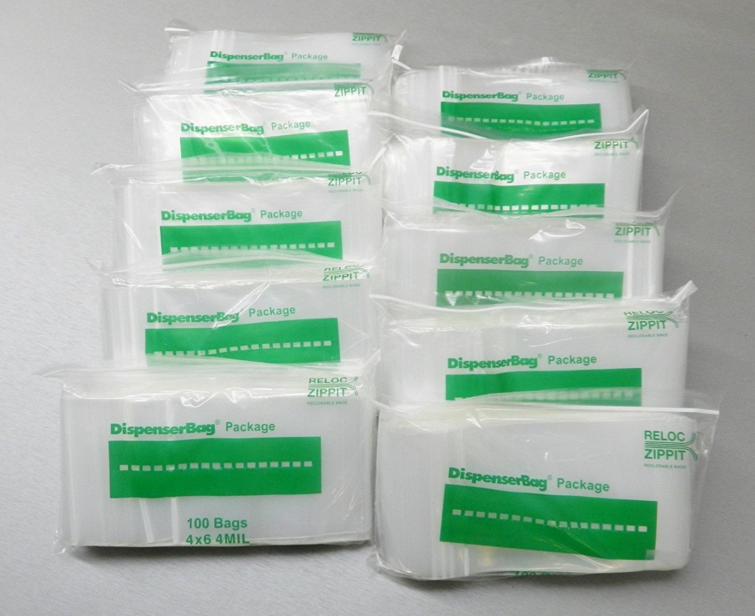 Piokio 4 x 6 Small Resealable Plastic Zipper Bags 100pcs 4mil Clear Reclosable Ziplock Bag 