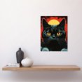 thumbnail image 2 of In the Shadow of the Celestial Black Cat Vintage Pulp Art Sci-Fi Cover Artwork Red Yellow Blue Solar Eclipse Unframed Wall Art Print Poster Home Decor Premium, 2 of 5