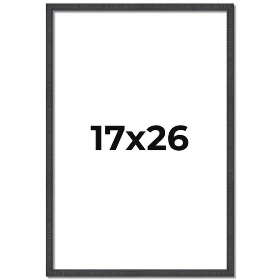 17x26 Rustic Brown Real Wood Picture Frame Width 0.75 inches | Interior Frame Depth 0.5 inches |