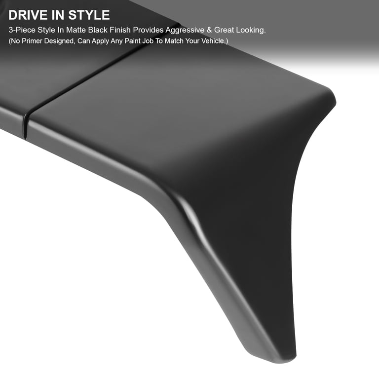 Spec-D Tuning Matte Black Roof Spoiler For 2013-2018 Dodge Ram 1500 - Rear Cab Wing