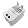 thumbnail image 1 of Adaptador de enchufe de viaje mundial, convertidor adaptador de viaje portátil multifuncional 4 en 1, enchufe de EE. UU., Reino Unido, UE, 1 of 5