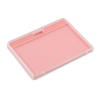 Uxcell Office Work Horizontal Name ID Card Badge Holder 3.74"x2.68" Pink