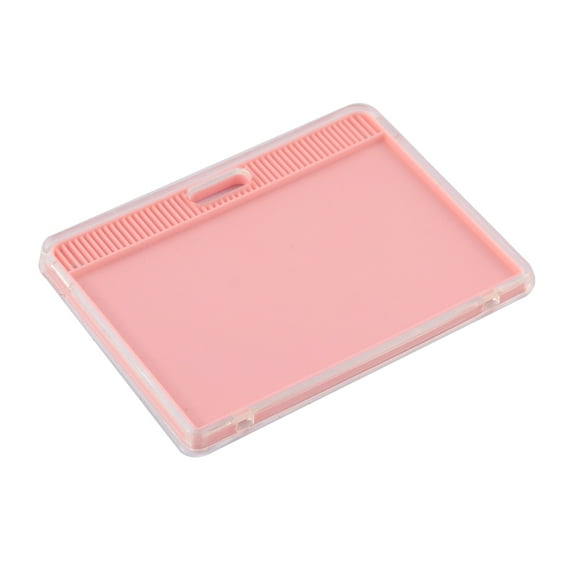 Uxcell Office Work Horizontal Name ID Card Badge Holder 3.74"x2.68" Pink