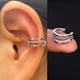thumbnail image 2 of Pendientes con Clip para envolver el manguito de circonia cúbica del arco iris de geometría hueca, pendientes para mujeres y niñas, Clips para hueso de cartílago de la oreja, pendiente falso sin perforación Tan Jianjun unisex, 2 of 2