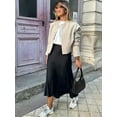 thumbnail image 6 of 2025 Y2K Casual Women Long Skirt Spring Elastic High Waisted A-Line Casual Female Satin Skirts High Street Lady Skirts, 6 of 10