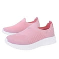 thumbnail image 5 of Siilsaa Women'S Fashion Sneakers Slip On Sneakers Breathable Walking Shoes Knitted Comfort Fashion Sock Shoes Pink,6.5, 5 of 5