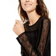 thumbnail image 3 of INC International Concepts Women's Lace & Velvet Illusion Sweater  Black Size XX-Large, 3 of 3