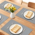 thumbnail image 2 of REGALWOVEN Cotton and Linen Placemats, Set of 4 Rustic Placemats for Dining Table Decor Washable Kitchen Table Mat Wipe Clean Dark Gray 18.1x11.8inch, 2 of 6