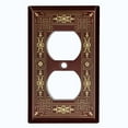 thumbnail image 2 of Metal Light Switch Plate Cover Elegant Victorian Floral Frame Burgundy FRA062, 2 of 13