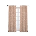 thumbnail image 3 of 3S Brother's Home Décor Curtains BOHO Design Set of 2 Panels Velvet Look Hanging Back Tap and Rod Pocket Décor Nursery Room Bedroom Kitchen Window - Made in Turkey 36Salmon (52"Wx108"L), 3 of 6