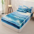thumbnail image 2 of Erosebridal Coastal Seascape Zipper Full Size Comforter Sets with Fitted Sheet and 2 Pillowcases,Oil Painting Ocean Wave Zipper Bedding Set For Boys,Reversible,4 Pieces, 2 of 7
