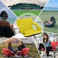 thumbnail image 7 of Stadium Seat for Bleacher & Bench Portable Folding Chair with Padded Cushion Reclining Stadium Chair with Back Support, Shoulder Straps, Zipper Bag, Yellow, 7 of 7