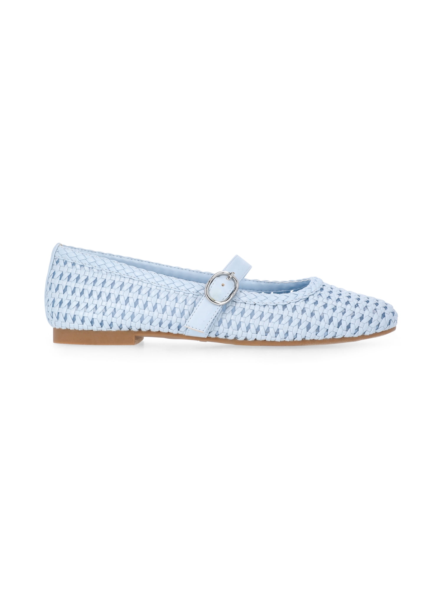 Time and Tru Women's Woven Ballet Flats