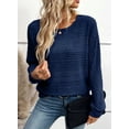 thumbnail image 5 of Eytino Sweaters for Women Long Sleeve Crewneck Pullover Business Casual Tunic Tops, 5 of 10