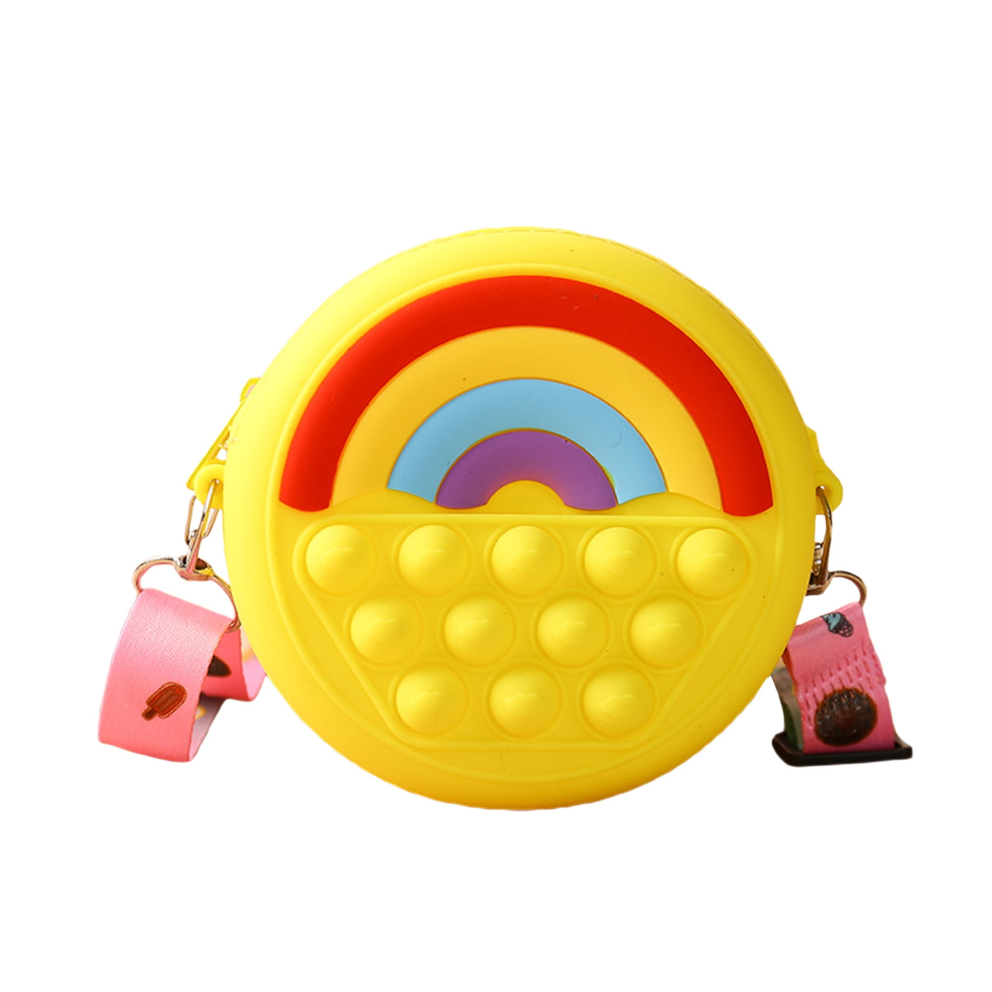 Pop Purse Fidget Toys for Girls/Women Pop Popper Purse Rainbow Shoulder