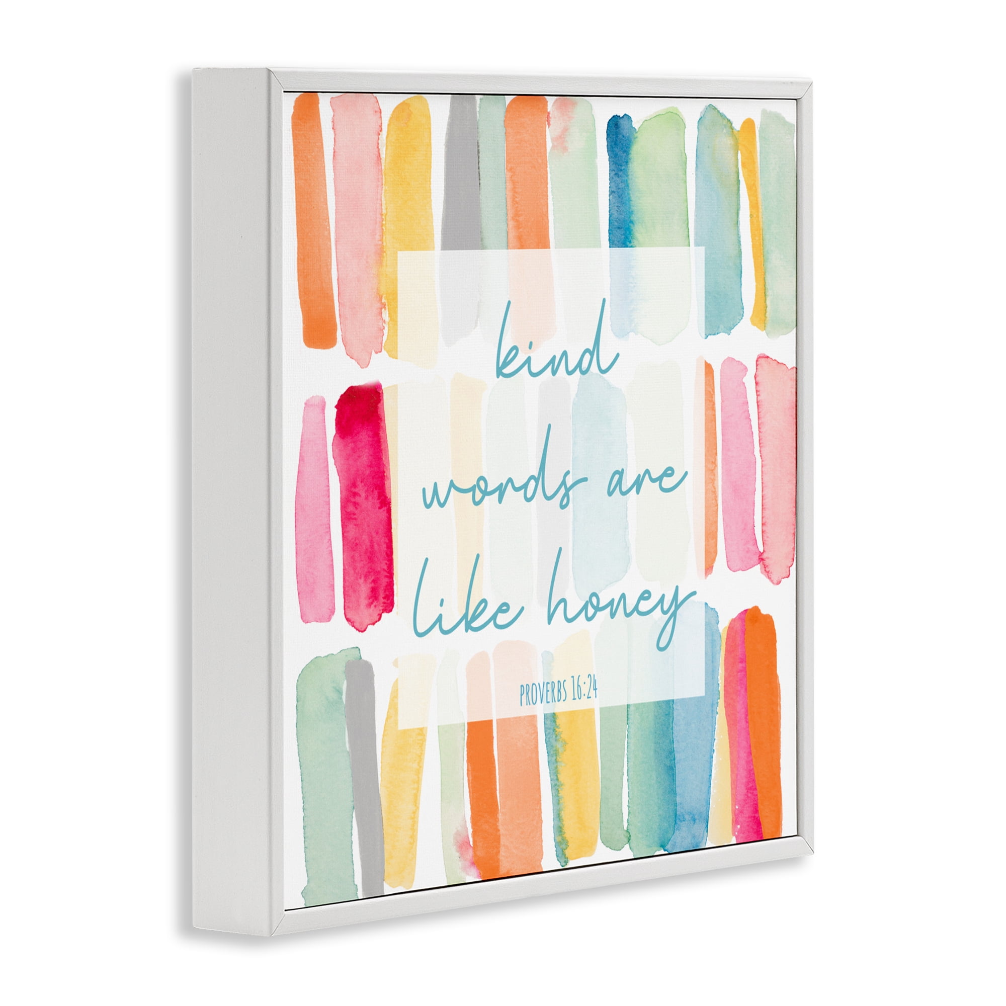 Stupell Industries Kind Words Are Like Honey White Framed Giclee Art, design by Lanie Loreth