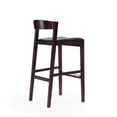 thumbnail image 3 of Manhattan Comfort Klismos 30.5" Faux Leather Barstool in Black/Walnut, 3 of 5
