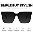 thumbnail image 2 of Gafas de sol mosanana cuadradas grandes para mujer negras MS51917, 2 of 6