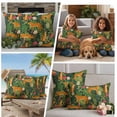 thumbnail image 5 of Tropical Plants Outdoor Waterproof Pillow Covers, Summer Botanical Animals Flowers Leaves Decorative Rectangle Throw Pillowcase Sofa Cushion Sham for Patio/Couch/Chair, 20"x12" 2 Pack, 5 of 8