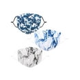 thumbnail image 1 of Washable and Reusable Adult Face Masks, 3Pack_Marble BLK/BLU/Camo BLU, 1 of 4