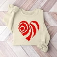 thumbnail image 1 of Meichang Sweatshirts pour Femmes Sweatshirt de la Saint-Valentin Sweatshirt Imprimé Cœur Manches Longues Col Rond Décontracté, 1 of 3
