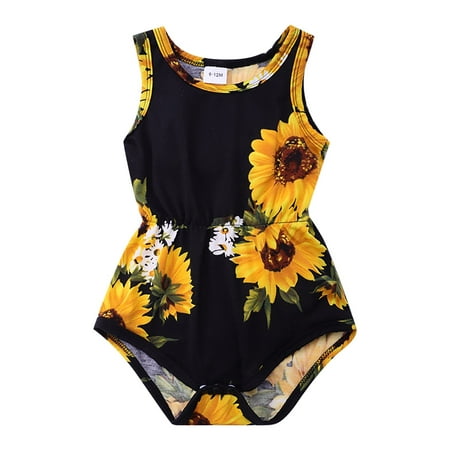 

Summer Matching Mother Daughter Baby Plaid Christmas Pajamas for Family Sleeveless Sunflower Pattern Straps Dress Matching Family Pajamas Short Sleeve Jumpsuit Family Matching Set