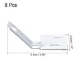 thumbnail image 2 of Hardware para puertas plegables, paquete de 8 alineadores de superficie para puertas plegables, kit de piezas de repuesto para hardware de puertas de closet, plateado, 2 of 6