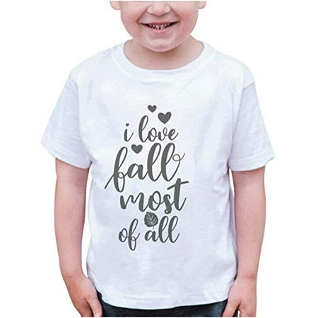 

7 ate 9 Apparel Kids Love Fall Most of All T-Shirt White