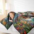 thumbnail image 4 of Feelyou Rustic Bear Animal Queen Comforter Set, Spring Flower Floral Bedding Sets, Jungle Wildlife Print Reversible Bedding Comforter Set, Lightweight Room Decor, 3pcs, 4 of 8