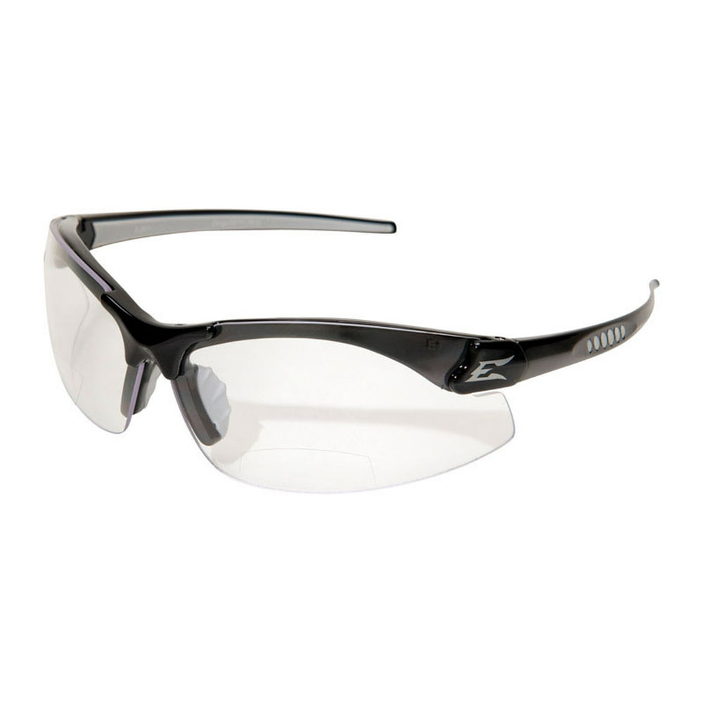 Edge Eyewear Safety Glasses Clear Lens Black Frame 1 pc. - Walmart.com ...