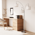 thumbnail image 4 of SUNMORY 3 Lights Floor Lamp for Living Room, 78" Tall Standing Lamp with Hanging Drum Shade, Modern Arc Floor Lamps with Heavy Base, Mid Century Arched Tree Floor Lamp for Bedroom, Office, Corner, 4 of 11