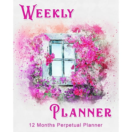 Weekly Planner : 12 Month Perpetual Planner Undated Weekly Planner 2 Pages Per Week Contacts Passwords Notes Pink (Best Windows Password Cracker)