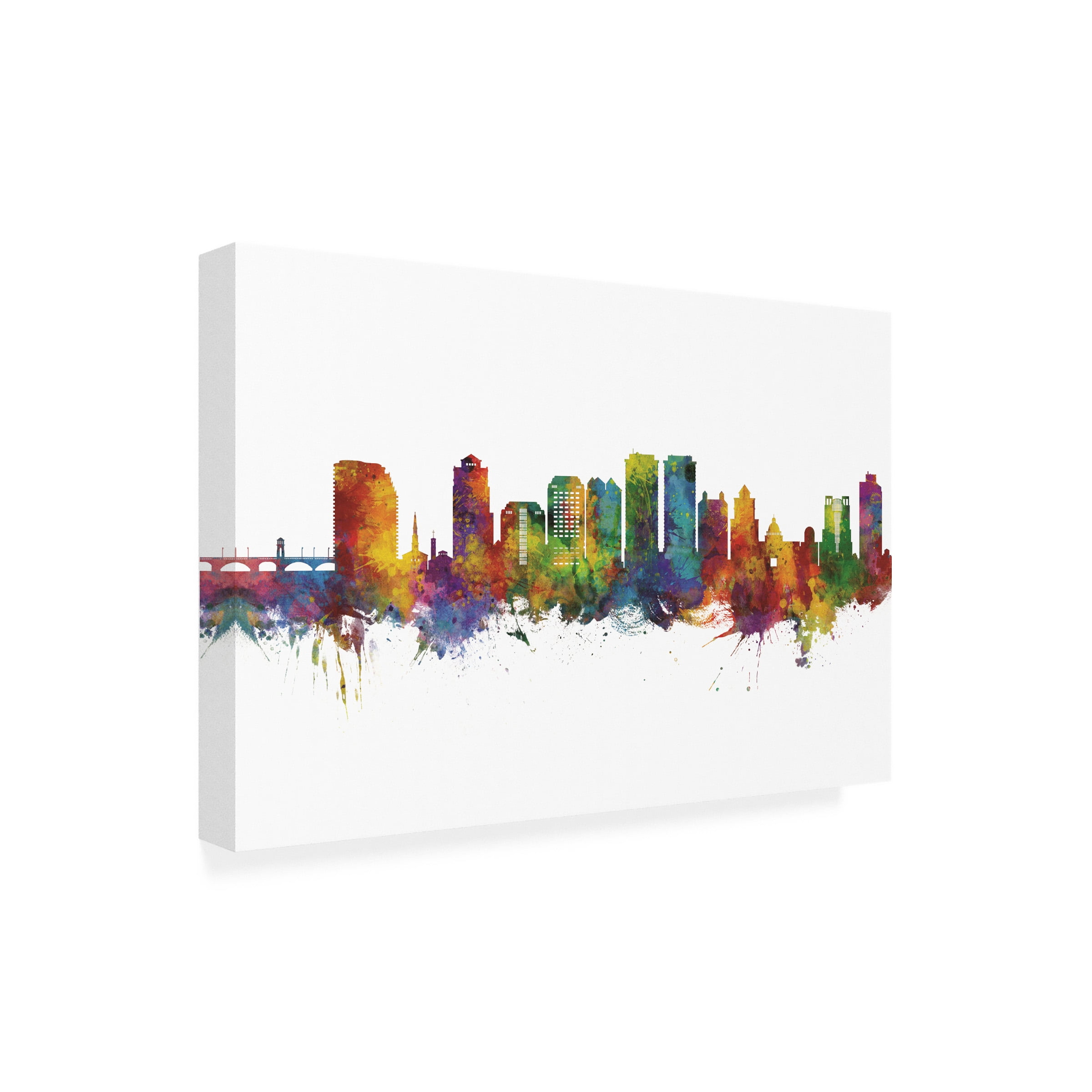 Michael Tompsett 'West Palm Beach Florida Skyline' Canvas Art