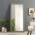 thumbnail image 5 of Rustic Mirror, 65"LX32"W Full length Mirror, Faux Wood Mirror, Farmhouse Mirror, Large Mirror, Floor Mirror for Home, Standing Mirror for Bedroom, Mirrors Wall Mirror by Naomi Home - Green Gray, 5 of 13