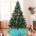 thumbnail image 7 of Rateoe Turquoise Wooden2 Print Christmas Tree Skirt 30" for Xmas Holiday New Year Party Circle Tree Mat Ornaments Decoration, 7 of 7