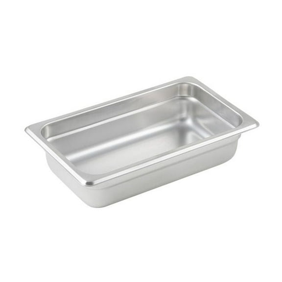 Winco SPJL-402, 2.5-Inch Deep, Quarter-Size Anti-Jamming Steam Table Pan, 25 Gauge, NSF