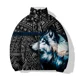 thumbnail image 4 of Chaqueta para clima frío para hombre, ropa de calle Harajuku, abrigo para hombre, chaquetas casuales de algodón de invierno para hombre, chaqueta con estampado de tigre y león para hombre, 4 of 4