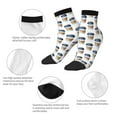 thumbnail image 5 of Fuzoiu Coffee To Go Pattern Print Adult Socks, Crew Moisture-wicking Socks, Unisex Cushion Crew Socks,Casual Sports Ankle Socks, 5 of 7