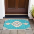 thumbnail image 6 of Addison Rugs Chantille Indoor/Outdoor Traditional Vintage Teal Washable Rectangle Rug, 1'8" x 2'6", 6 of 6