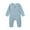 Light Blue, variant on Newborn Boys Girls Jumpsuit Jumpsuit Climbing Suit Long Sleeve Spring and Autumn Solid Color 0-12months