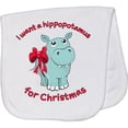 thumbnail image 2 of Inktastic I Want a Hippopotamus for Christmas Baby Burp Cloth, 2 of 3