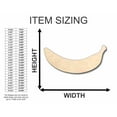 thumbnail image 2 of Unfinished Wood Banana Shape - Fruit - Craft- up to 46" DIY 4" / 1/4", 2 of 3