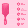 thumbnail image 4 of Wet Brush Paddle Detangler for All Hair Types - Frost Pink, 4 of 12