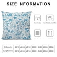 thumbnail image 6 of Nawypu  Floral Throw Pillow Cushion Cover, Flower Orchids Bohemian Style Vintage Petals Vines Pattern French Country Style, Decorative Square Accent Pillow Case,2pcs White Blue, 6 of 6