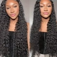 thumbnail image 4 of Yoofe Wigs Human Hair,Wigs European and Women's Front Lace Wig African Small Curly Tube Long Curly Wig Wave Wigs for Women Natural Color 1Pc,28 Inches, 4 of 7